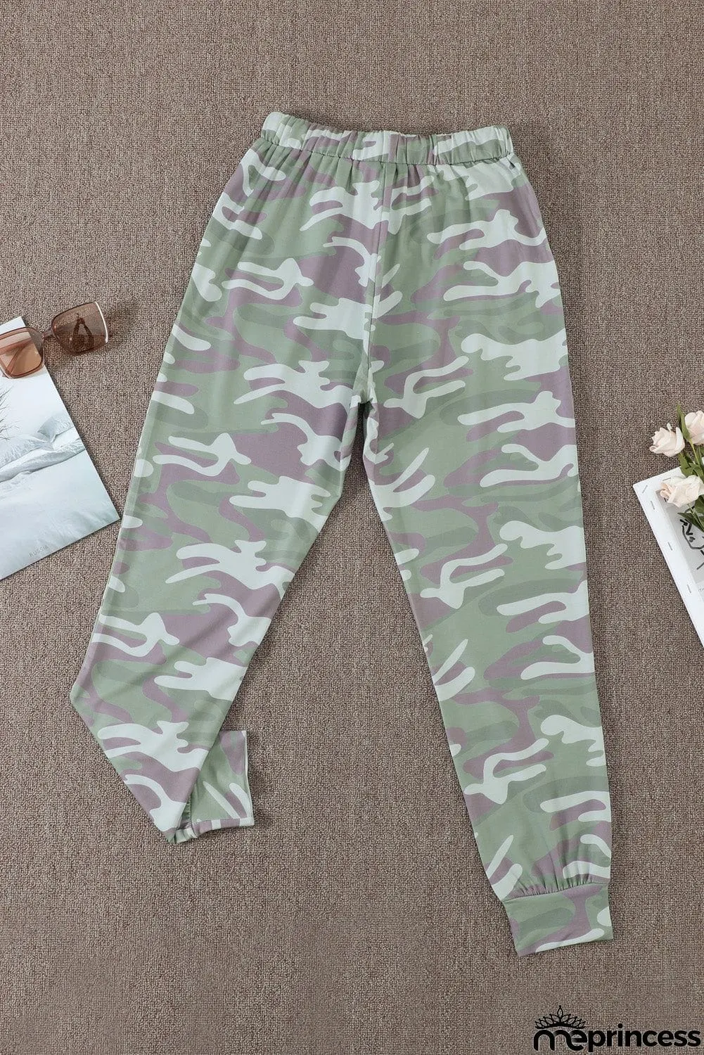 Women's Gray Camouflage Casual Sports Joggers