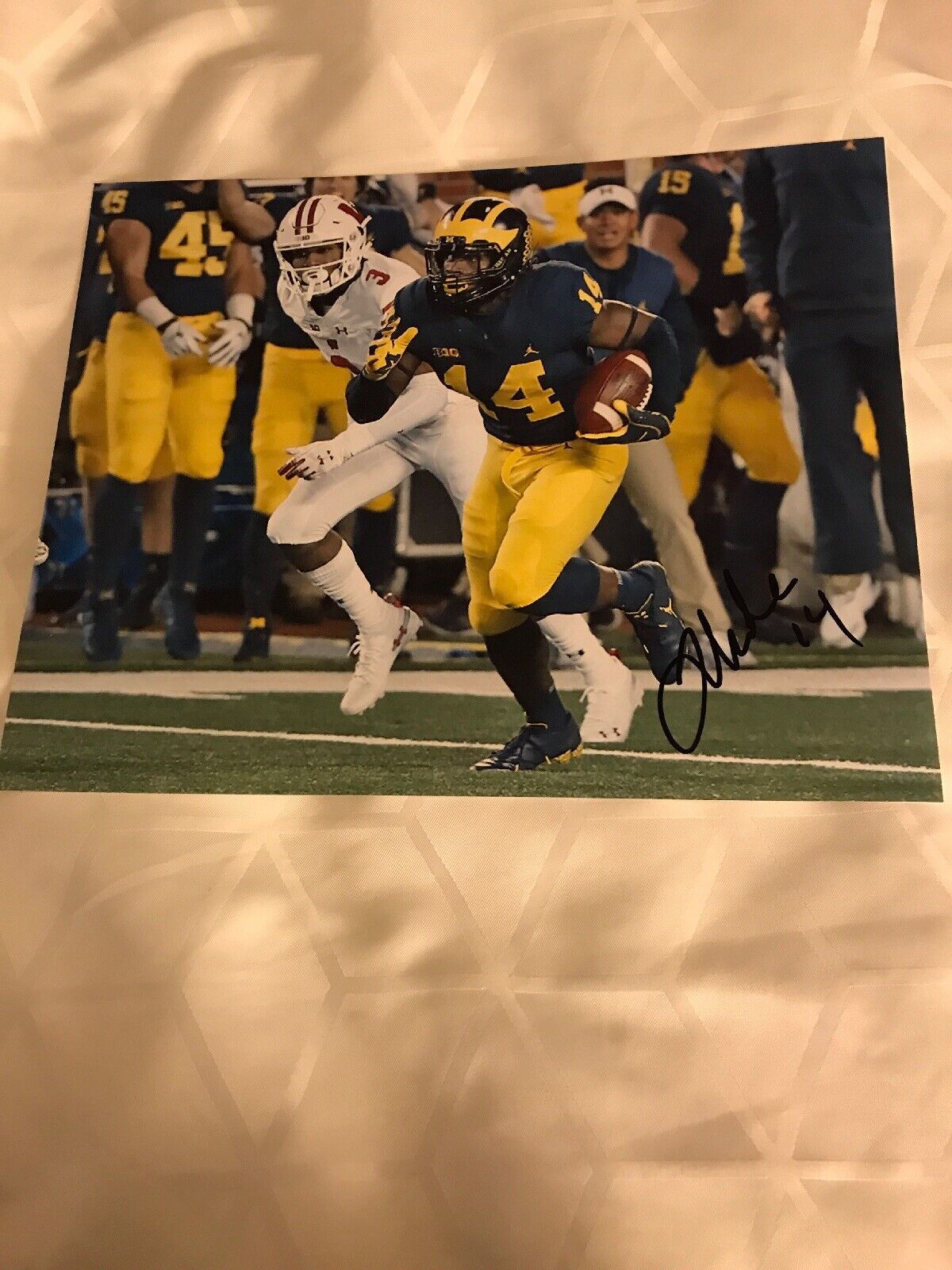 Josh Metellus Michigan Wolverines signed autographed 8x10 football Photo Poster painting GoBlue!