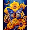 5D DIY Vollrundbohrer Diamantmalerei Sonnenblume Schmetterling Kit Dekor 40x50cm