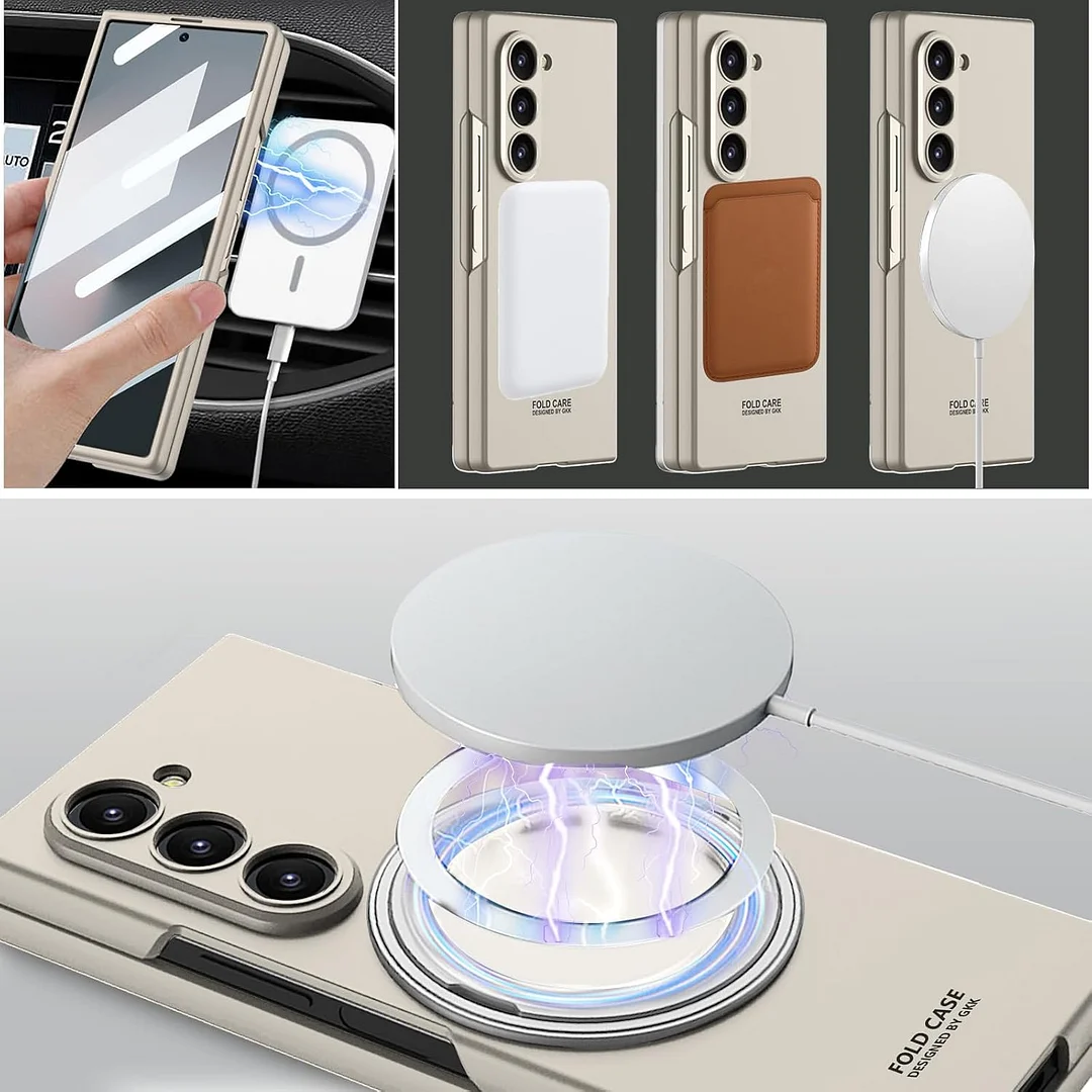 Compatible with Samsung ZFold7/6 mobile phone case 5/4 external 360 rotating bracket magnetic wireless charging ultra-thin protective cover
