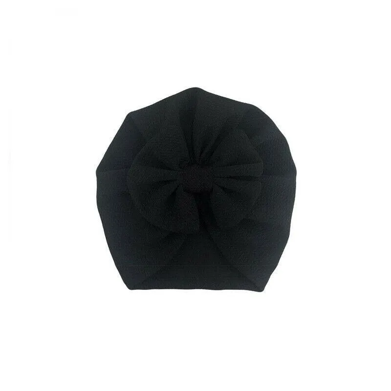 2020 Baby Stuff Accessories Baby Girl Hat With Bow Knot Infant Beanie Solid Big Bowknot Cap For Girls Kid Hats