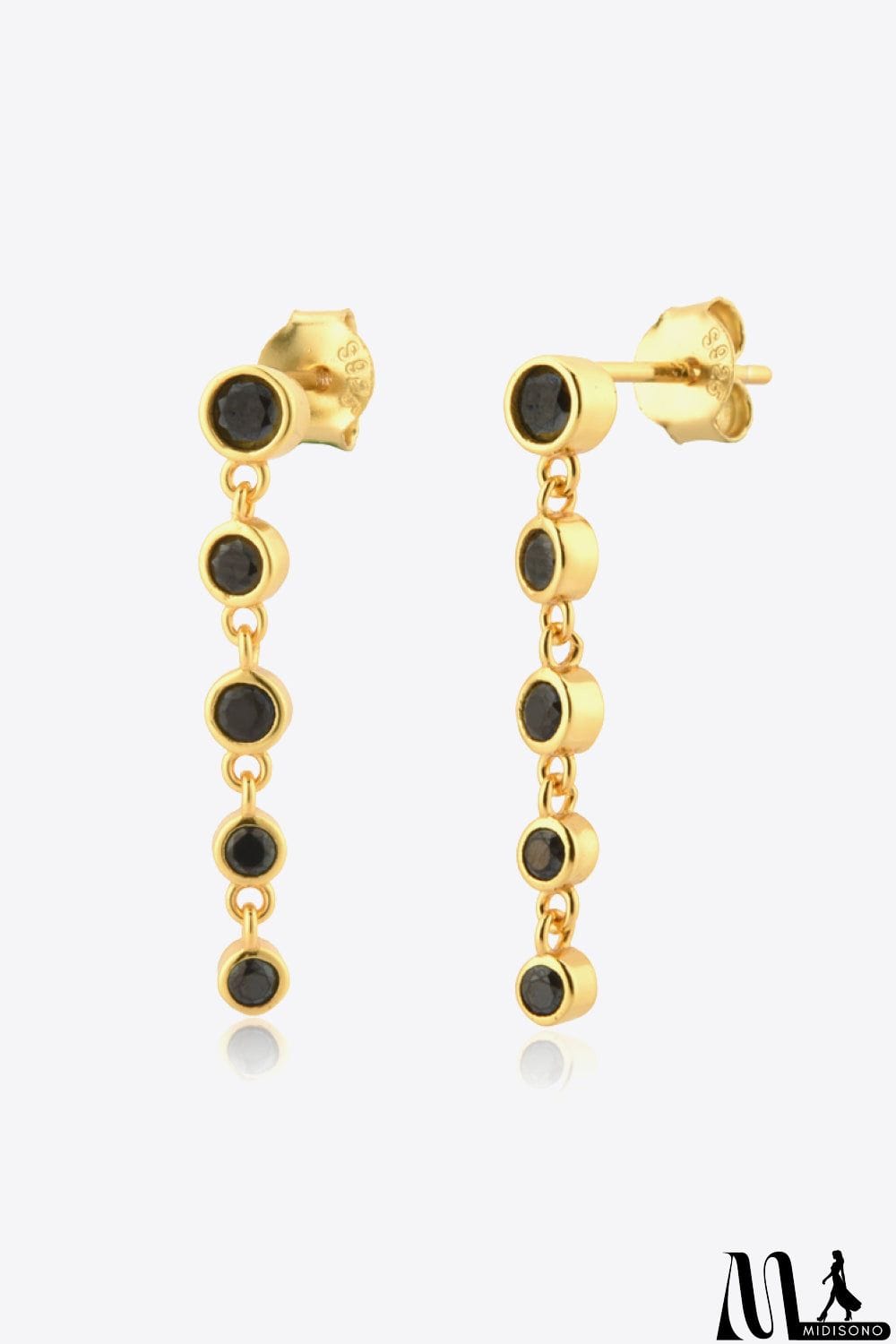 MidiSono - Inlaid Zircon 925 Sterling Silver Earrings