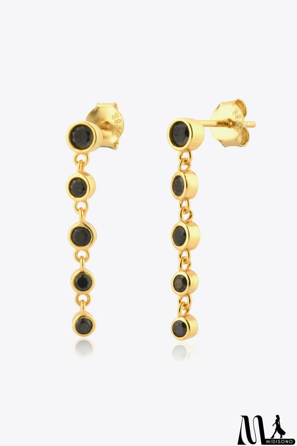 MidiSono - Inlaid Zircon 925 Sterling Silver Earrings