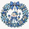 Snowman Christmas Wreath 14CT Stamped Cross Stitch Kit 40&times;40cm tapestrymarket
