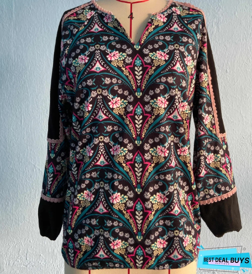 Black Cross Front Casual Tunic T-Shirt