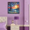 Diamond Painting-DIY Full Round Drill Lakeside Sunset