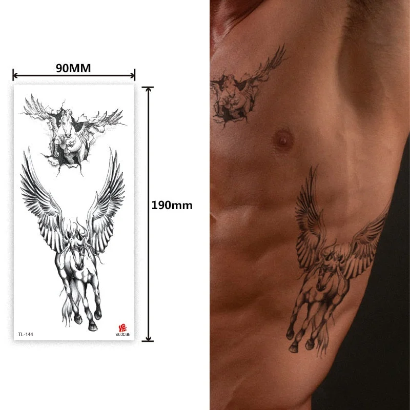 Animal and plant totem flower butterfly bird fox body arm waterproof men and women healthy natural temporary tattoo stickers