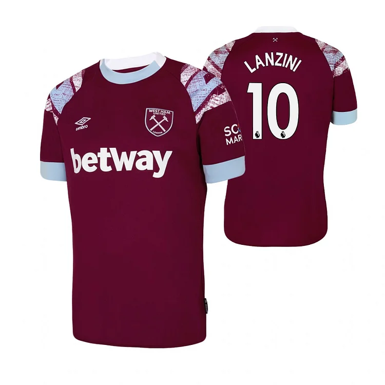 West Ham Manuel Lanzini 10 Home Shirt Kit 2022-2023