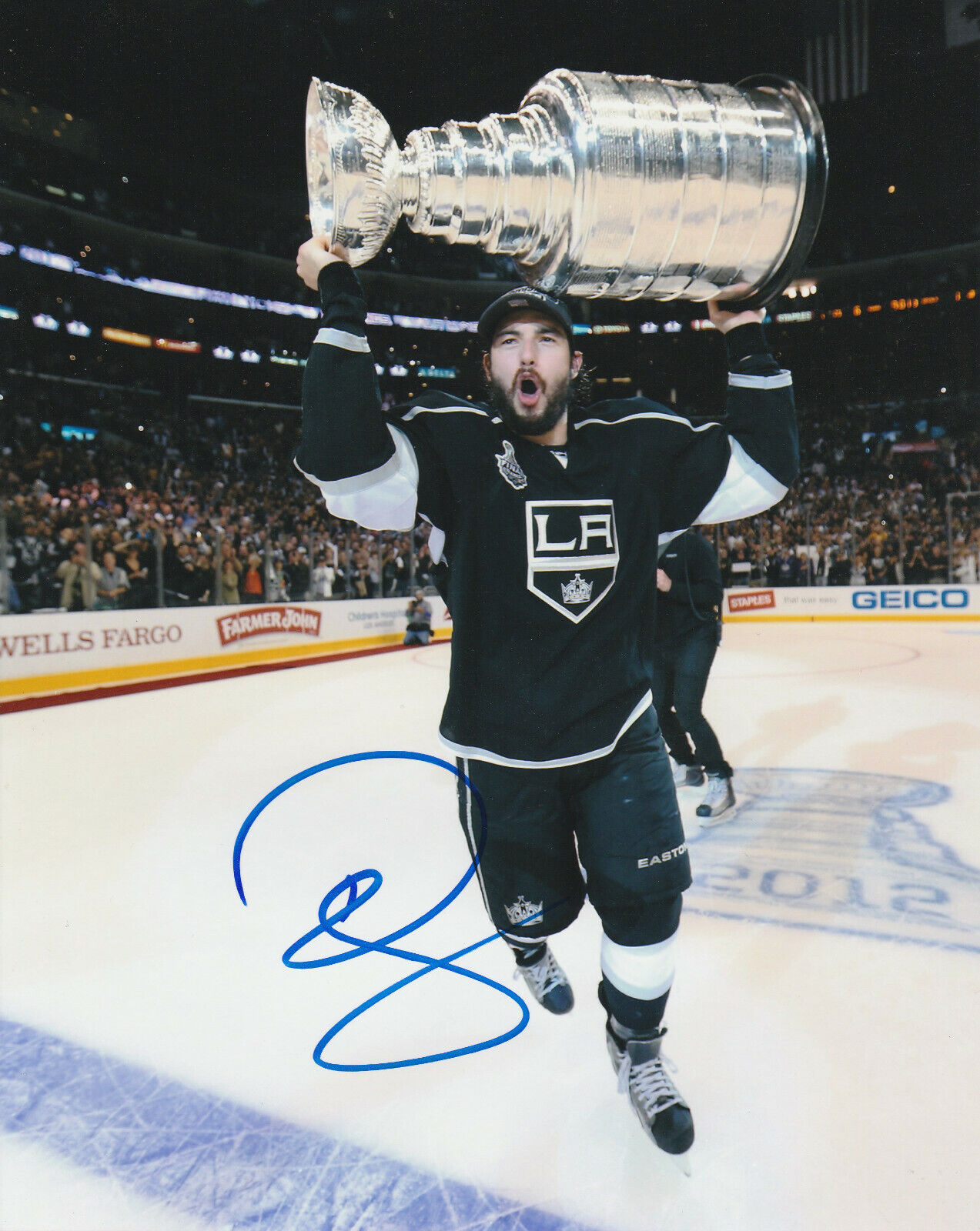 DREW DOUGHTY SIGNED LOS ANGELES LA KINGS 2012 STANLEY CUP 8x10 Photo Poster painting! Autograph