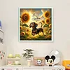 (US Only)Full Embroidery cotton Thread 11CT Printed Dog Cross Stitch Kit Art 40x40cm