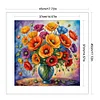 Poppy Vase-11CT Stamped Cross Stitch 45*45cm/17.72*17.72in