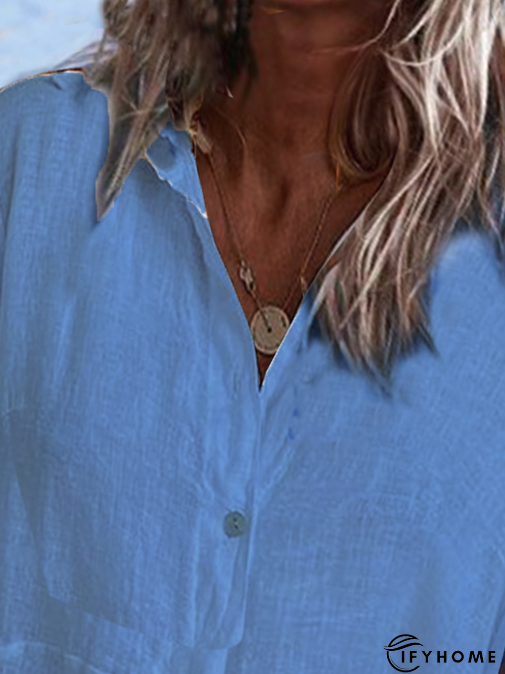 Short Sleeve Cotton Blouse | IFYHOME