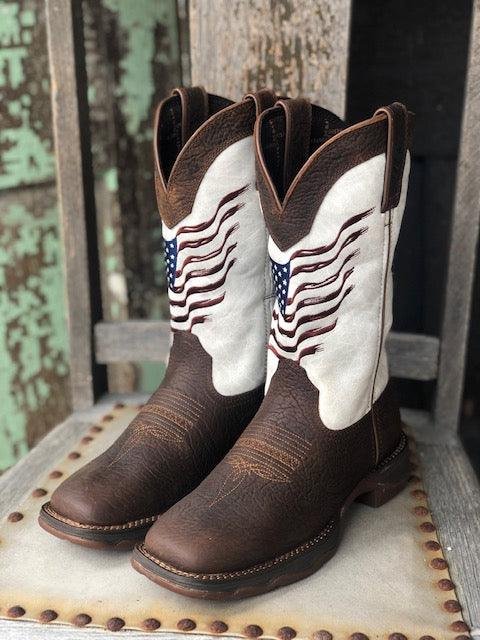 Durango Women Lady Rebel  Distressed Flag Embroidery Western Cowgirl Boot DRD0394
