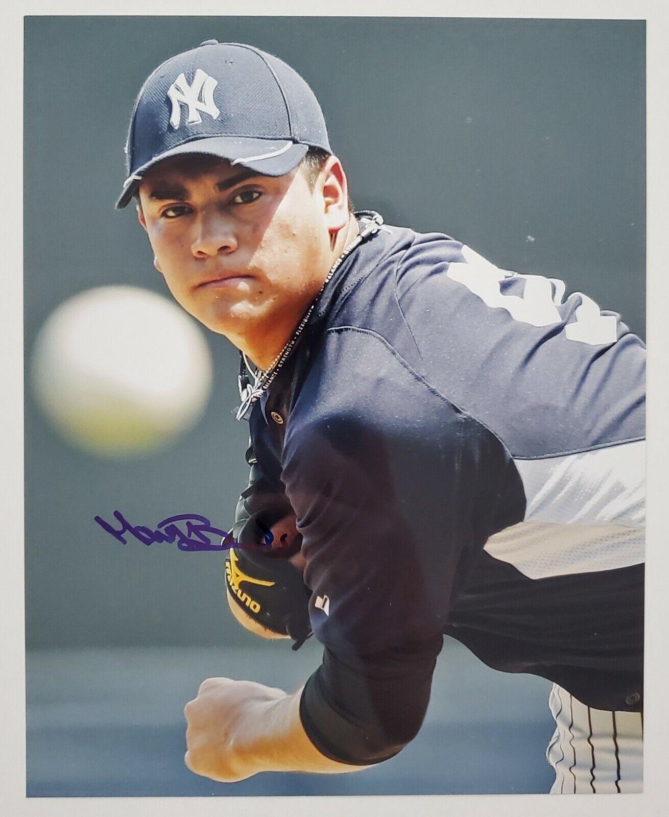 Manny Banuelos Signed 8x10 Photo Poster painting MLB New York Yankees Pitcher Auto RAD