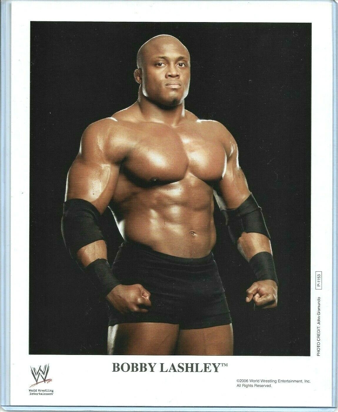 WWE BOBBY LASHLEY P-1153 OFFICIAL LICENSED AUTHENTIC ORIGINAL 8X10 PROMO Photo Poster painting