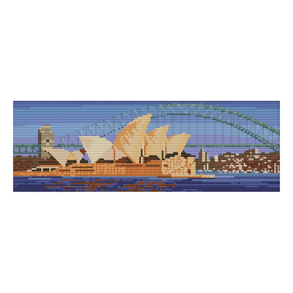 

Sydney Opera - 14CT Stamped Cross Stitch - 38*15cm, 501 Original