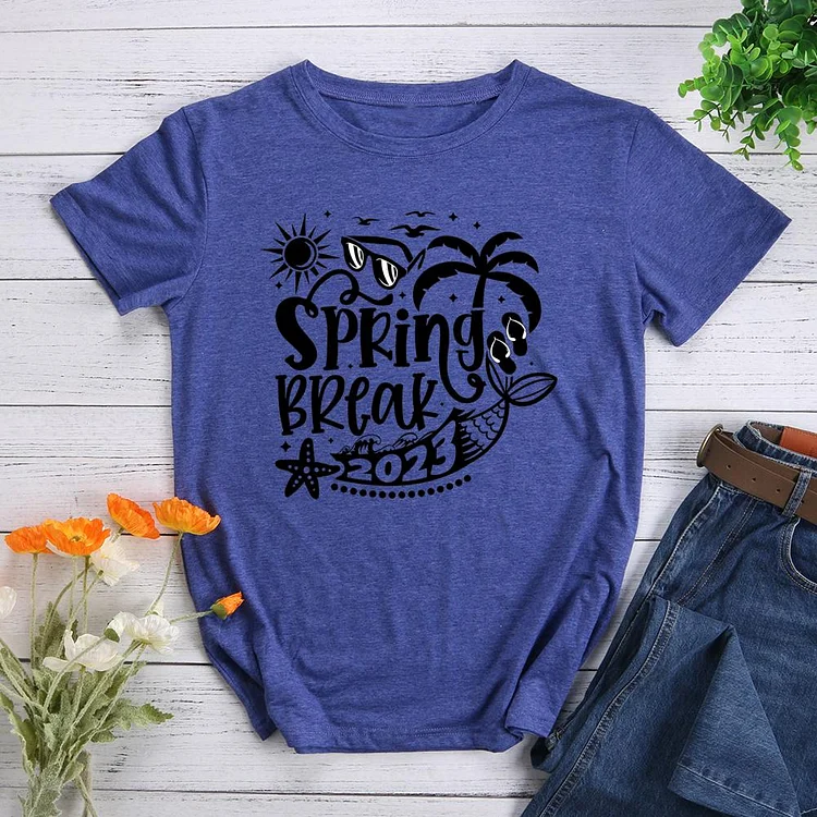 Spring Break Round Neck T-shirt
