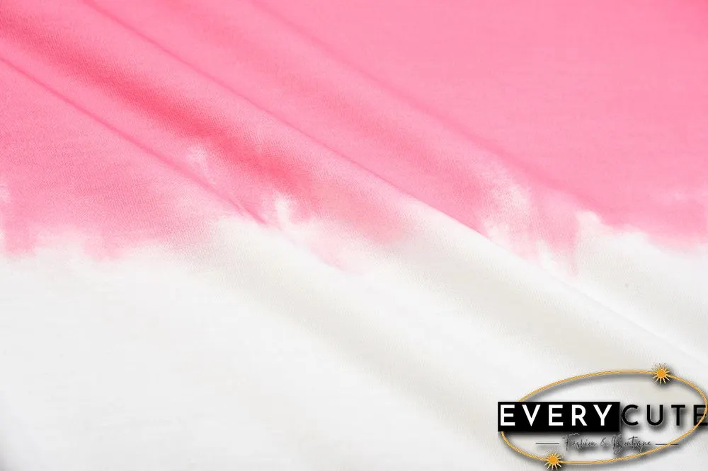 Pink Rainbow Ombre Long Sleeve Tees