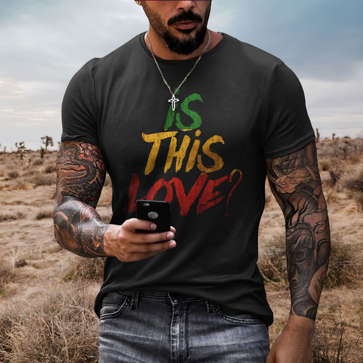 IS THE LOVE Printed Short Sleeved T-Shirt wearshes