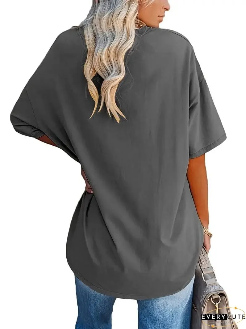 Loose Fit Casual Summer Tunic Top