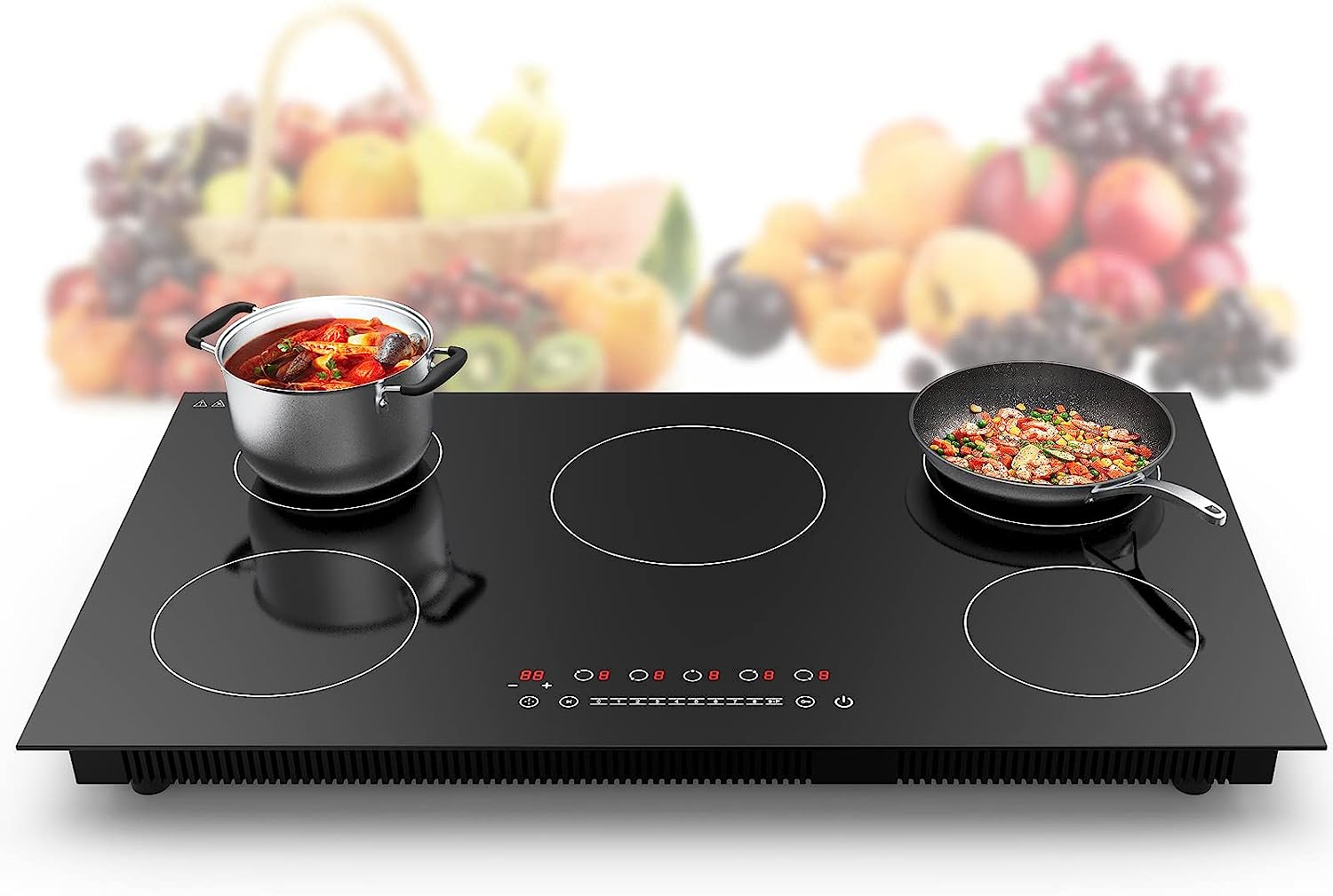 induction cooktop with 5 burners