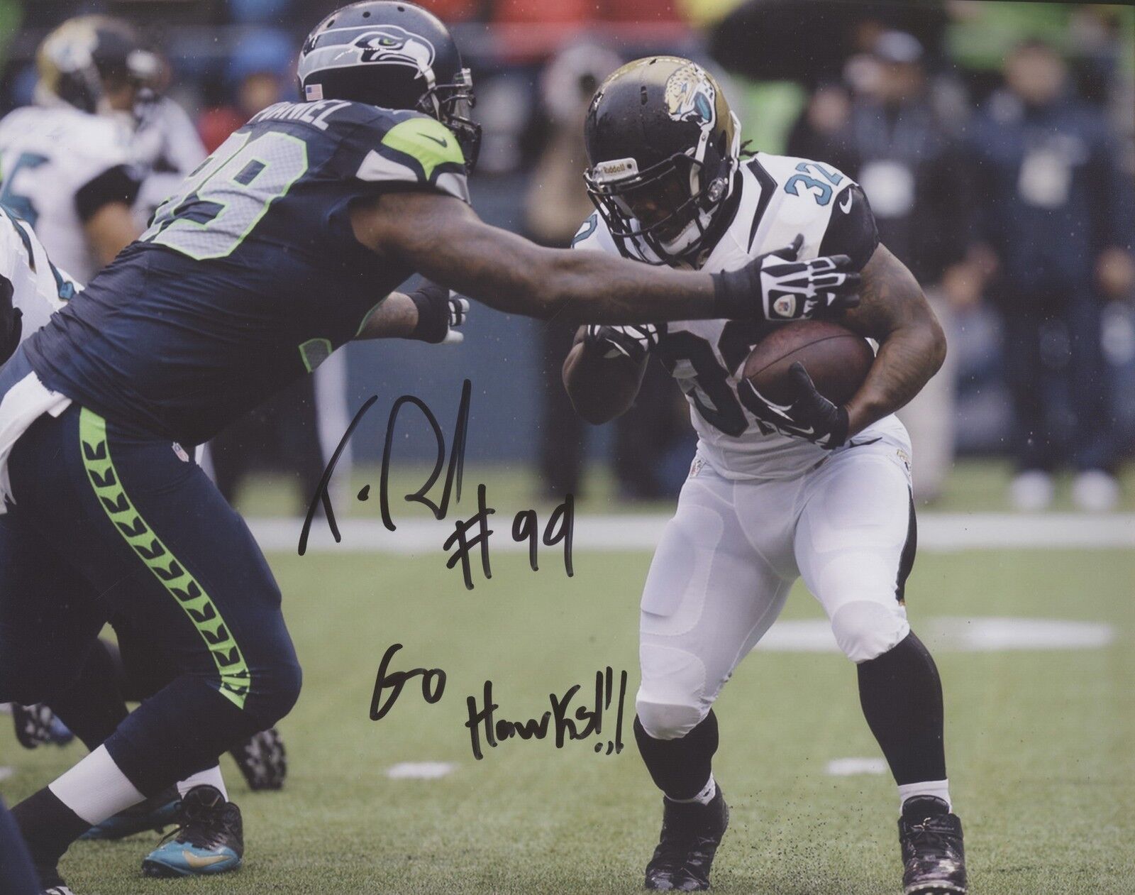 Tony McDaniel 8x10 Photo Poster painting Autographed Signed INSCR Seahawks SBXLVIII Champ SPH 63