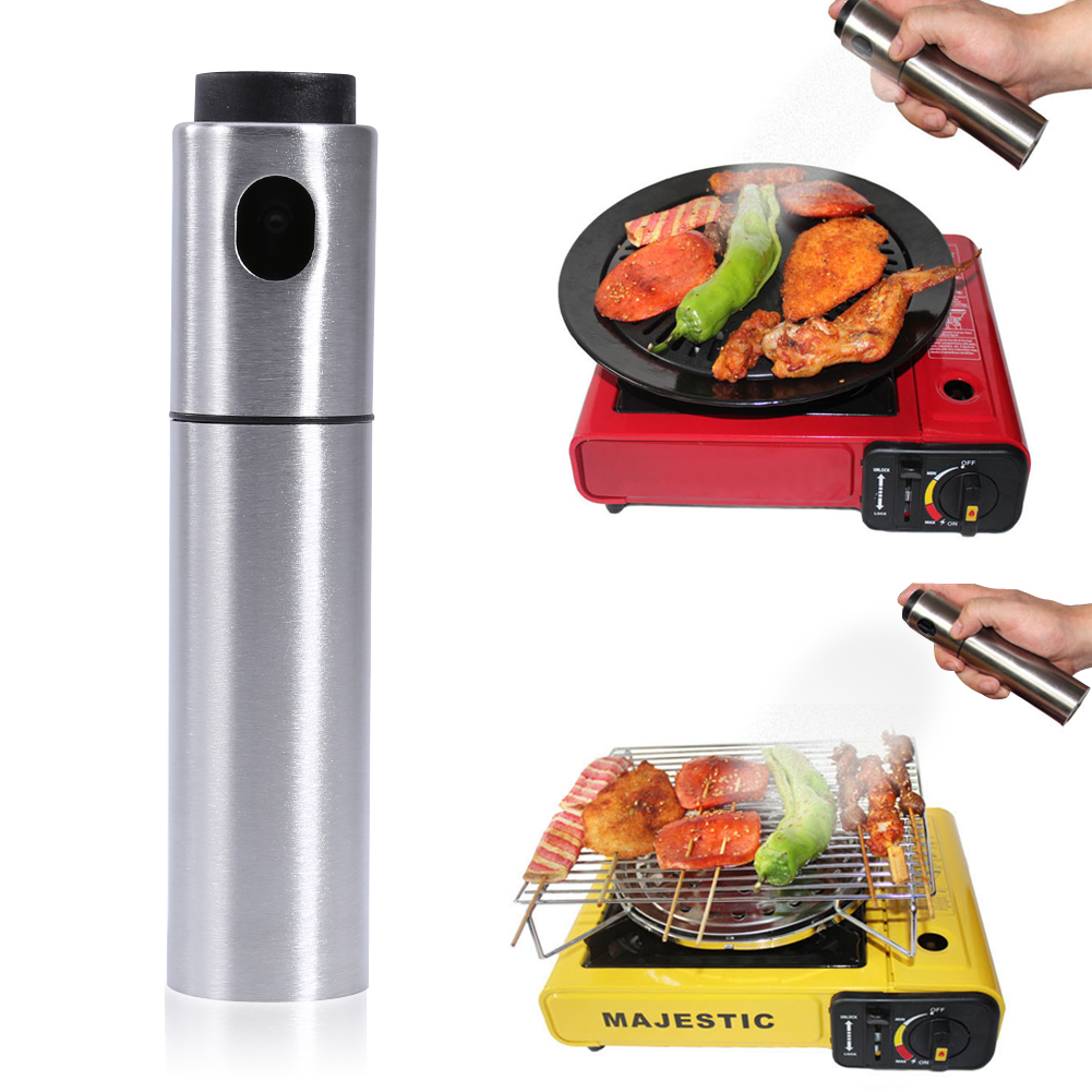 

Silver Stainless Steel Olive Cooking Oil Spraying Bottle Vinegar Sprayer KY, 501 Original