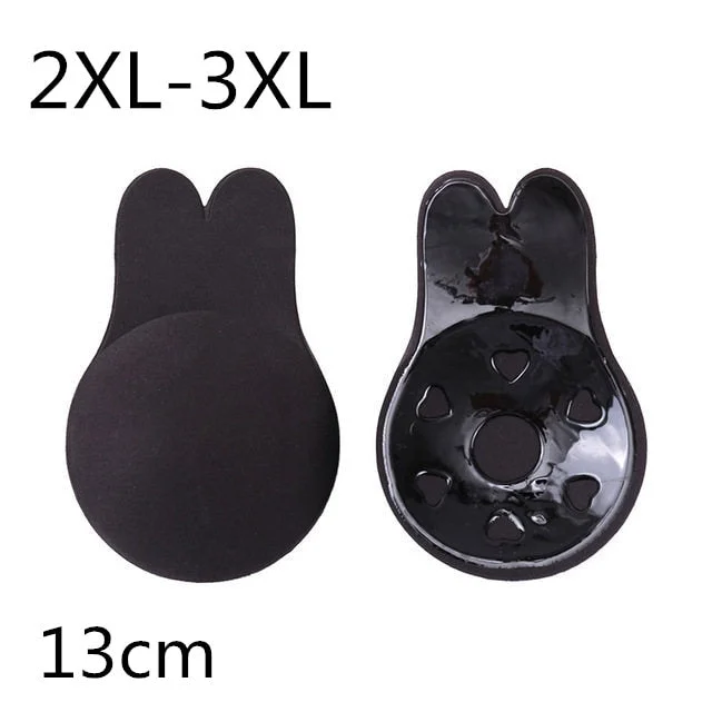 S-XXXL Breast Petals Rabbit Nipple Full Covers Push Up Invisible Bra Reusable Adhesive Bra Plus Lift Up Intimate for Party Dress