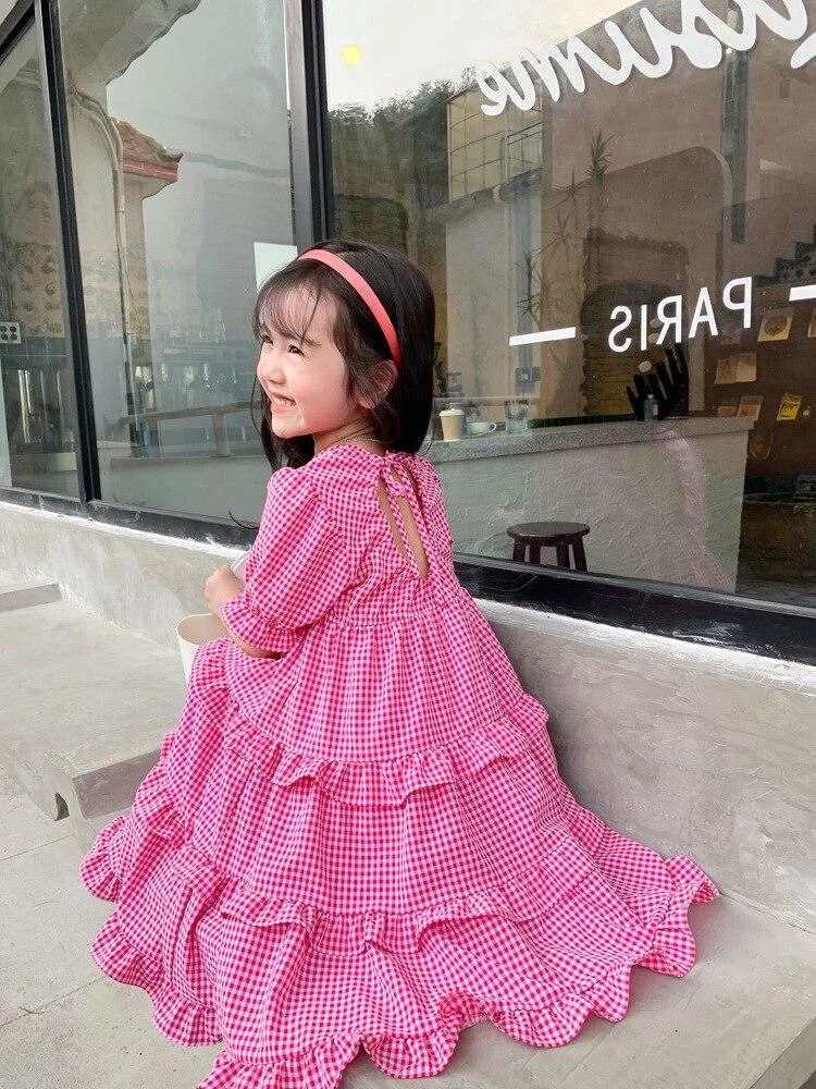 New Baby Spring Summer Girls Cupcake Dress Kids Teenagers Children Clothes Outwear Special Occasion High Quality