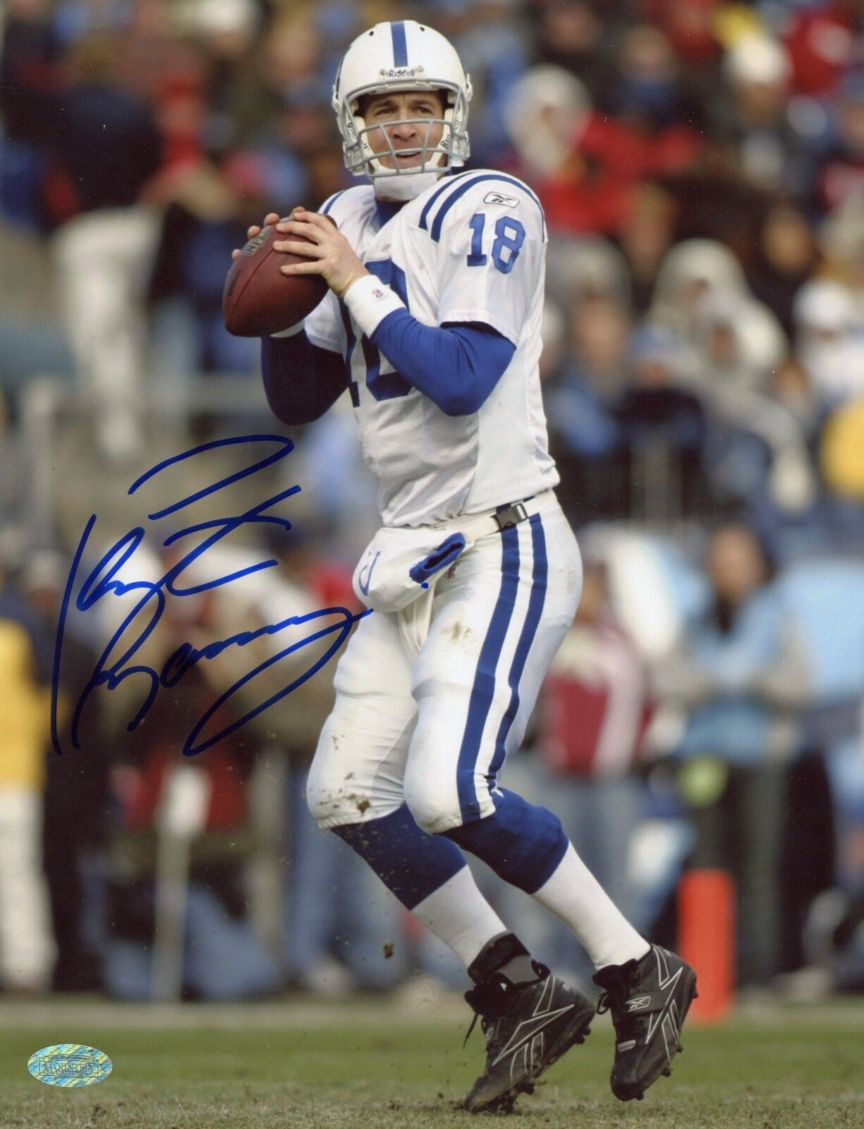 Peyton Manning 8x10 Photo Poster painting Signed Autographed Auto COA Mounted Memories Colts