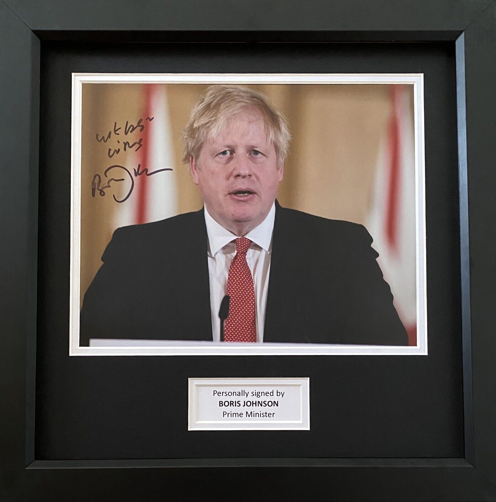Boris Johnson Genuine Hand Signed Photo Poster painting In 14x11 Frame Display, Prime Minister 1