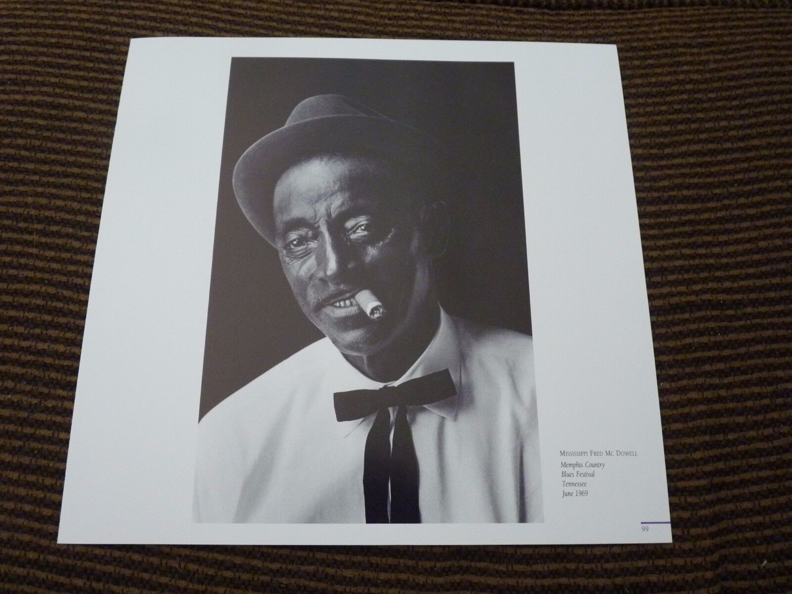 Single Page 2 Side Fred McDowell California Pop Festival Coffee Table Book Photo Poster painting