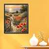 Poppy Path - 11CT Stamped Cross Stitch - 40*50cm - Natural