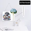 Acryl Hund und Blume Wandröhre Vase - 5d DIY Handwerk Anhänger