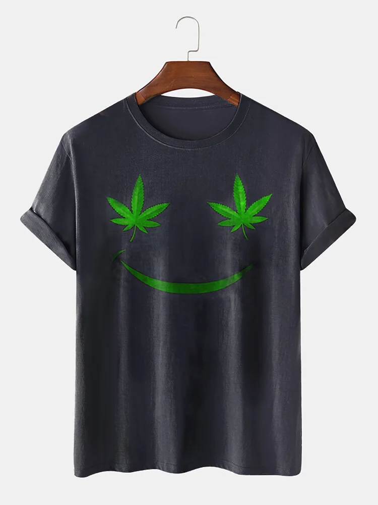 Personalized Smiley Pattern Casual Short Sleeve T-Shirt