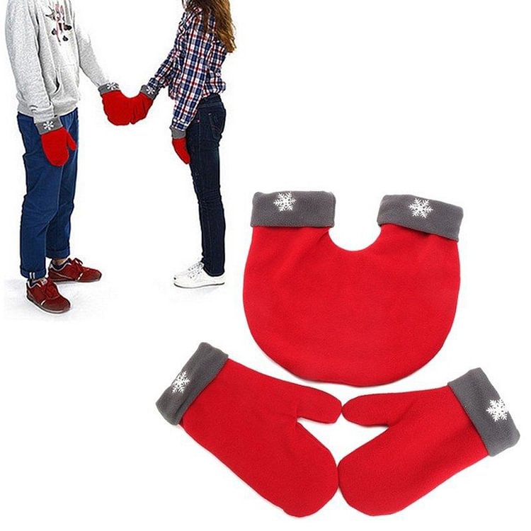 Christmas Lovers Couples Winter Mittens Gloves Valentine's Gift