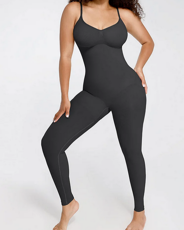 Seamless Breast Support Waist and Abdomen Shaping Mid Thigh Body Shaper