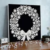 uk.everydayedeals DIY Pearl Painting With Frame - Handmade Self-Adhesive Pearls - Wreath(25*25cm)