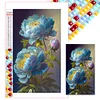 >SALE<5D DIY Full Square Drill Partial AB Drill Diamond Painting Peony Blue 45x75cm