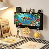 Sea Turtle DIY Wooden Diamond Painting Storage Box Kit with Special Shaped and Round Drills 7.09x4.72x2.76 inch for Women Home Office Wall Decor