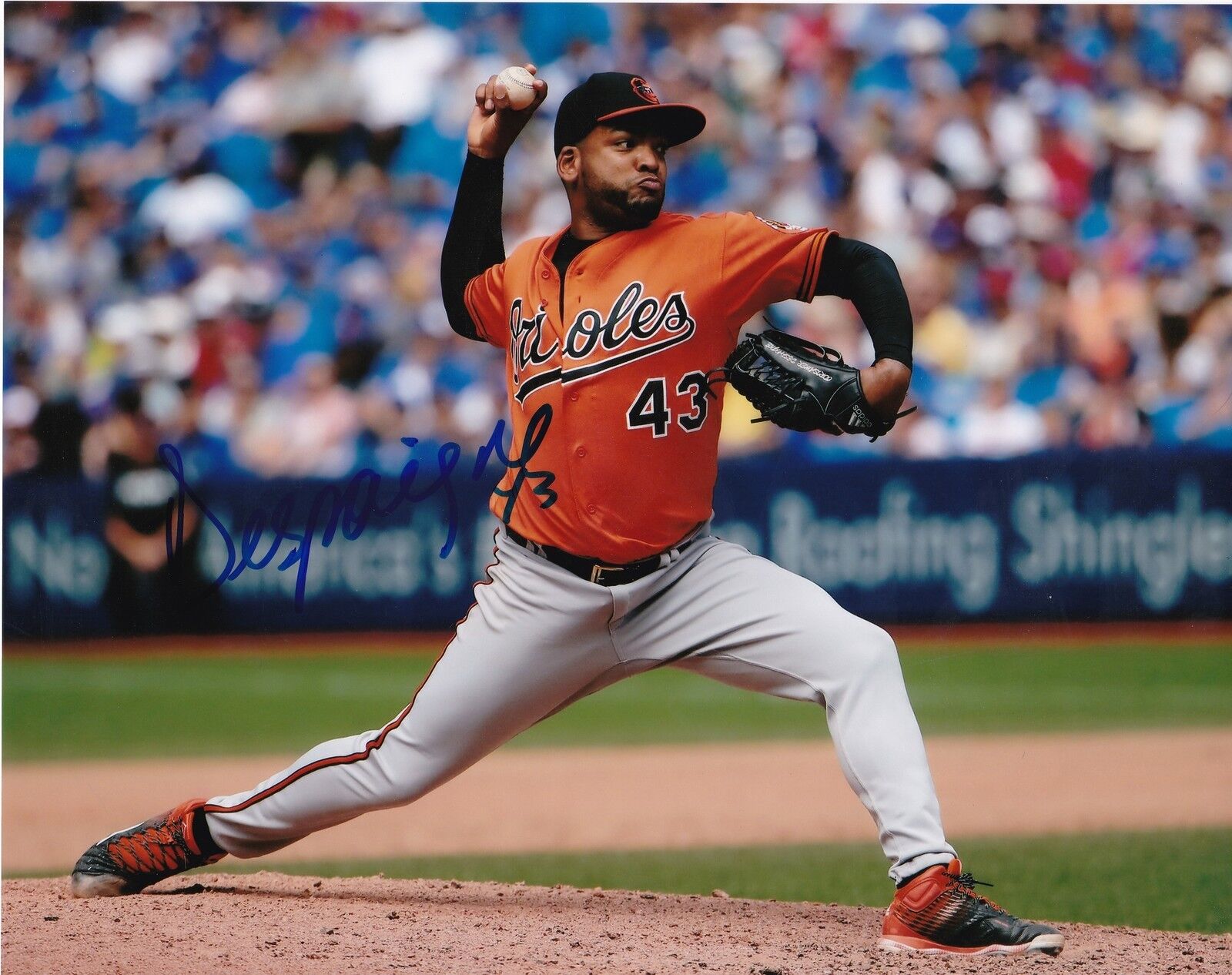 ODRISAMER DESPAIGNE BALTIMORE ORIOLES ACTION SIGNED 8x10