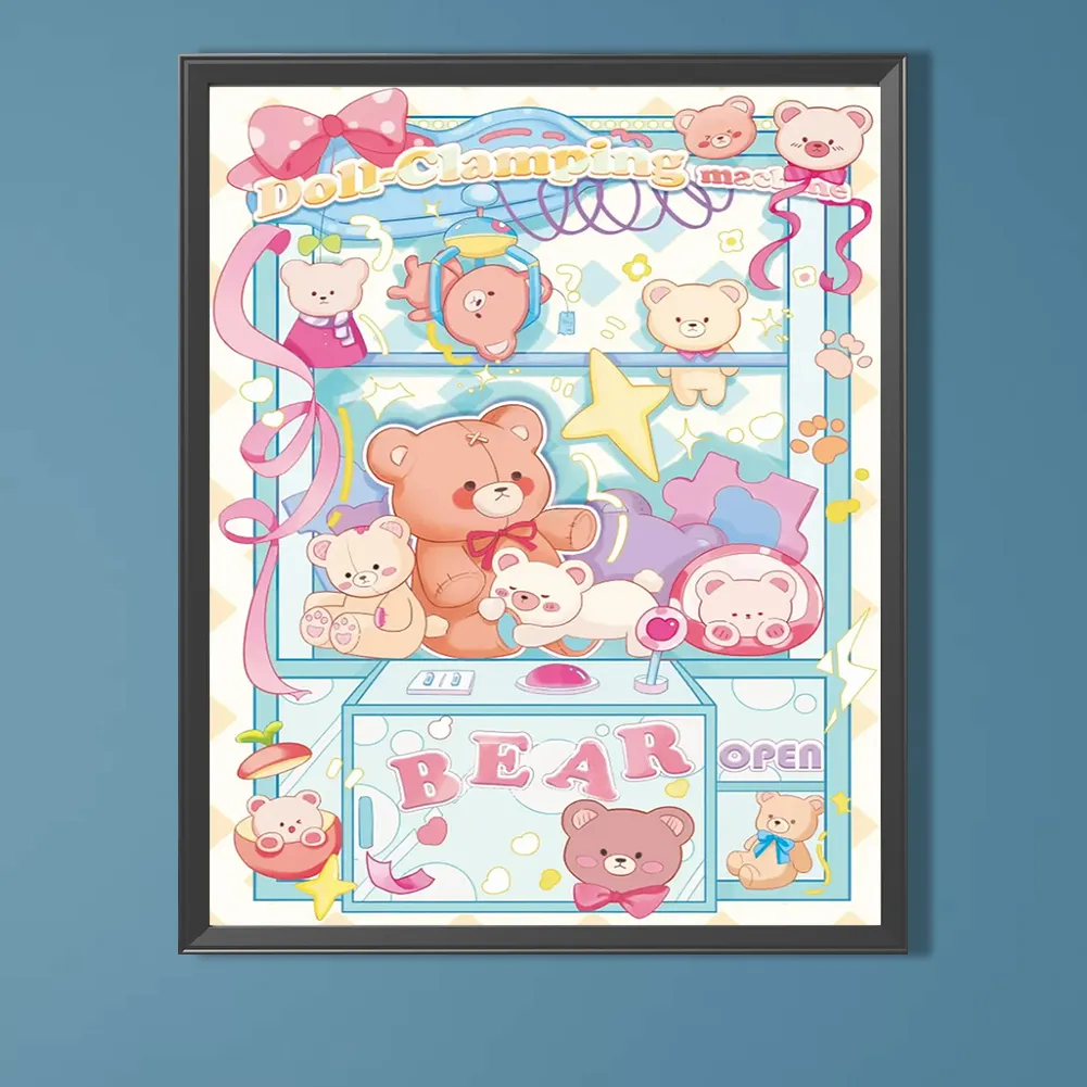 Full Round Diamond Painting 40*50cm - Cute Cartoon Bear Locker