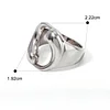 Stylish Waterdrop Surround 18K Golden Silver Ring