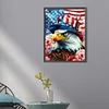 Diamond Painting-DIY Full Round Drill Eagle and Flag