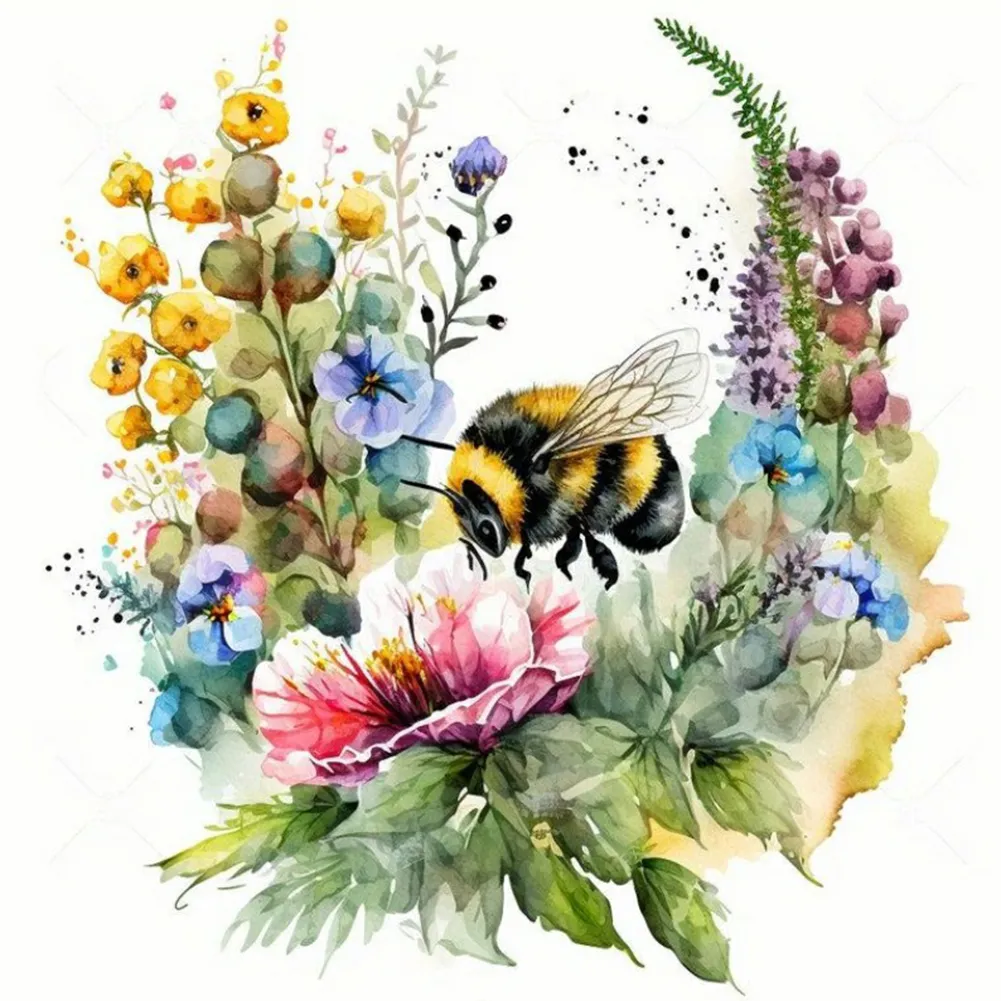Flower bee Diamond Art Painting Kit, Round/Square Drill– Diamond Paintings  Store