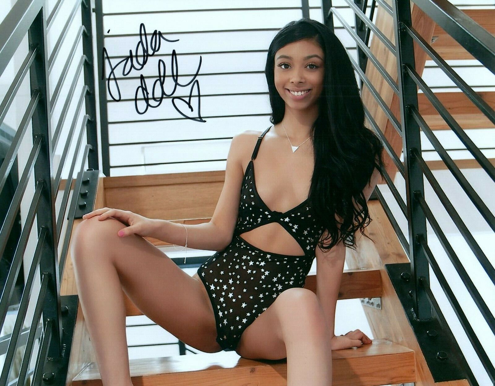 Jada Doll Sexy In Lingerie Signed 8x10 Photo Poster painting Adult Model COA Proof 1