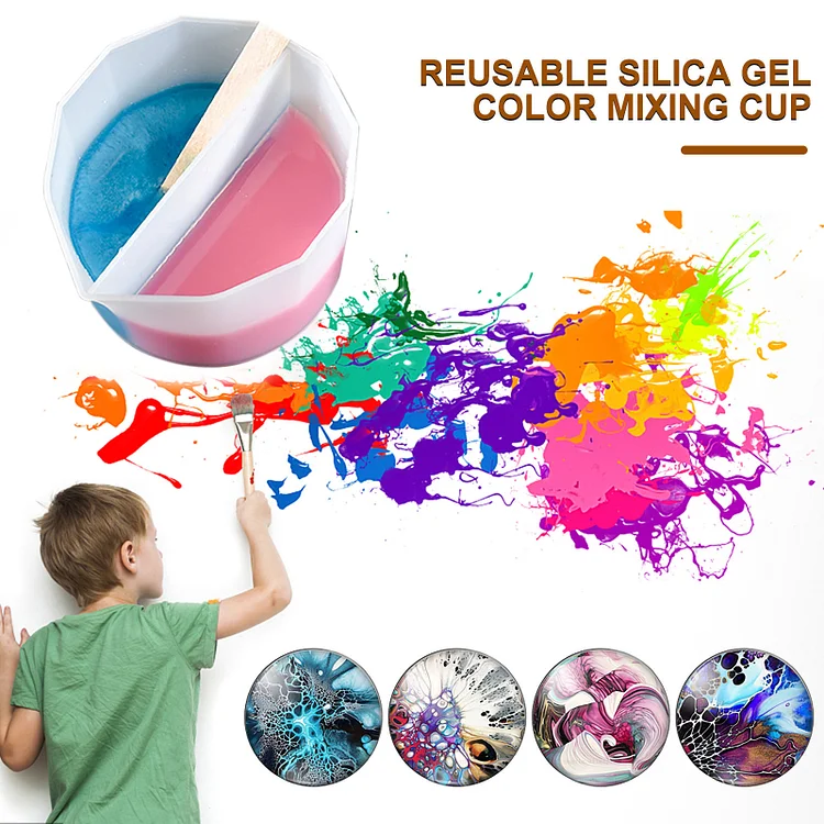 Silicone Mixing Cup  Reusable Color Mixing Cup for Epoxy Resin