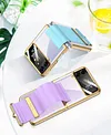 Electroplated Transparent Samsung Galaxy Z Flip4  Hard Cover with Strap
