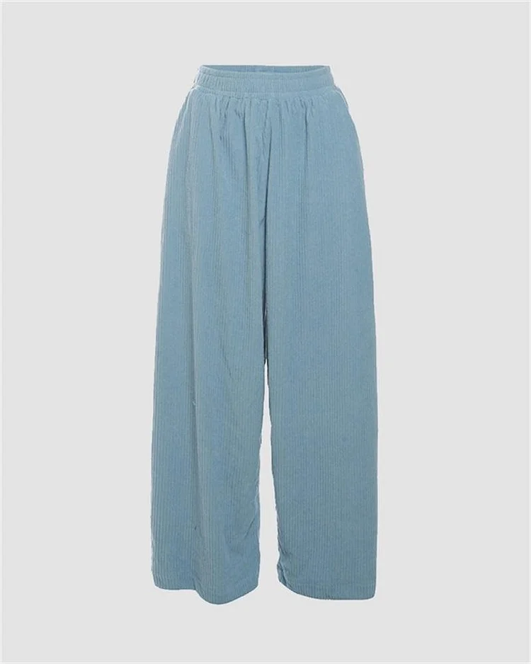 Corduroy Fabric Oversized Casual Pants