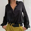 Gioiacombo&trade; Nuova camicia elegante a maniche lunghe da donna senior